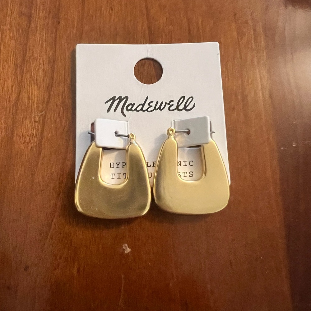 Madewell Gold Geometric Earrings